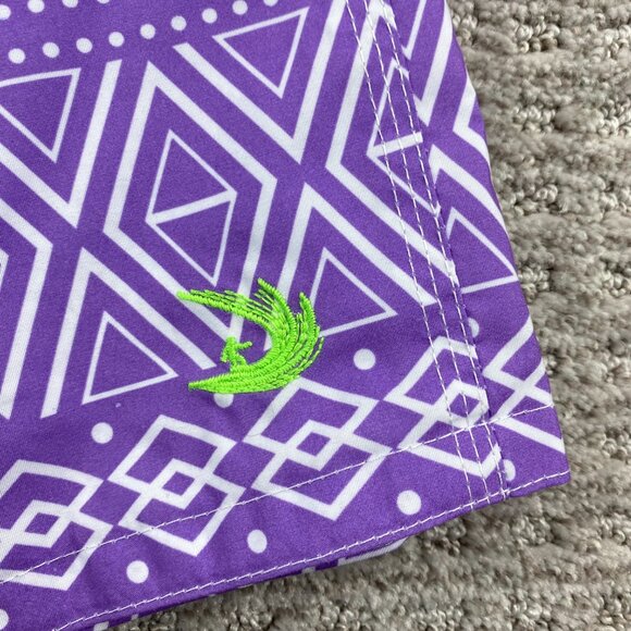 Vintage Pacific Surf Swim Trunks Men Small S Purple Bathing Suit Short Pants - Picture 2 of 12